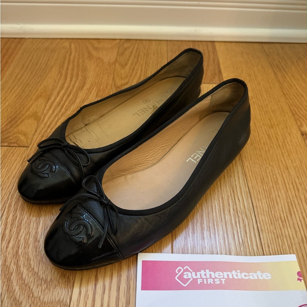 Authentic Chanel Ballet Flats-just refinished bottoms!